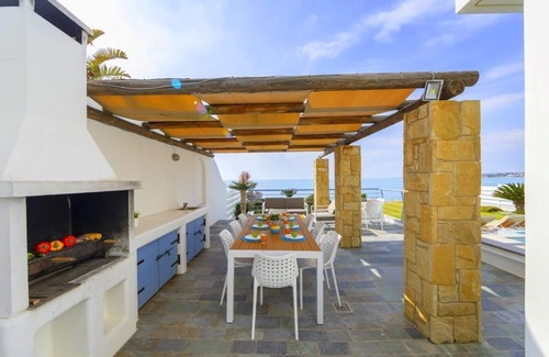 Kissonerga Villa | Nautilus Beach Villa, beachfront private 5-bed villa, amazing sea/sunset views