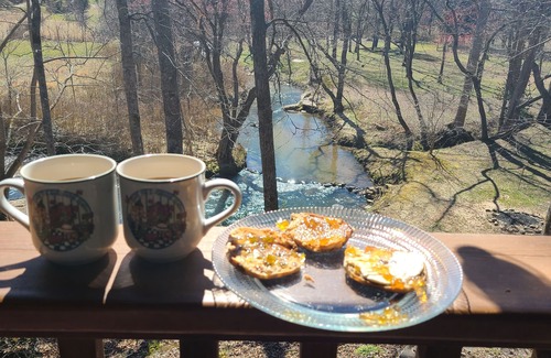 Otto Cabin | NC Cabin Creekside: Stunning Creek Views, Sleeps 7 —5 Stars