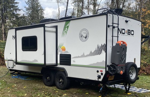 Seaside RV Rental | Nehalem River waterfront fully contained 24-foot RV