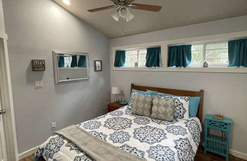 Canyon Lake Cabin | Enjoy peace and quiet among the oak trees, with your own private Hot Tub.