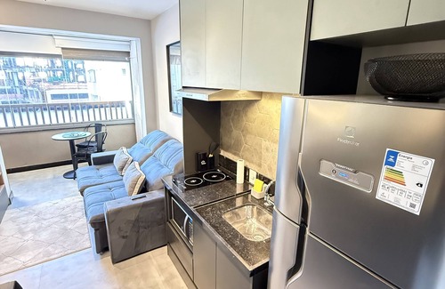 Sao Paulo Apartment | New and equipped studio | Close to the subway, ideal for couples and executives