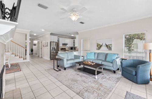 Clipper Cove House | New! Crystal Breeze | 4BR + Bonus | 5-Min Walk to Private Beach | Pool, Bikes & Pet-Friendly