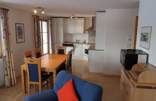 Riom-Parsonz Apartment | Nice apartment for 8 people with WIFI, TV, terrace, pets allowed and panoramic view