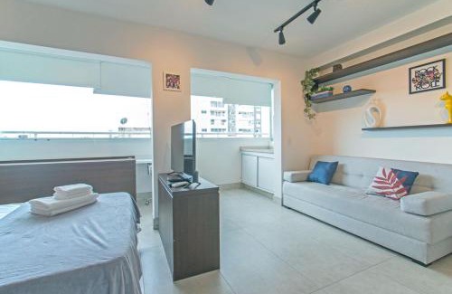 Santo Amaro Apartment | NOW Alto da Boa Vista - Studio Charmoso Premium 517 - Próx Hípica Sto Amaro Autódromo Interlagos Vibra TransamericaExpoCenter - Studio Bem Equipado e Moderno - Estacionamento Incluso