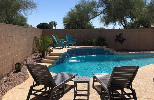San Tan Valley House | Oasis Pool and Backyard! Johnson Ranch Golf Course