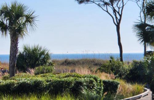 Hilton Head Island Apartment | Ocean Dunes Villas #111, Beach Condo in Coligny Beach, 43 S Forest Beach Dr, Hilton Head SC, Oceanfront condo, Heated Pool, By Vacation Rental HHI