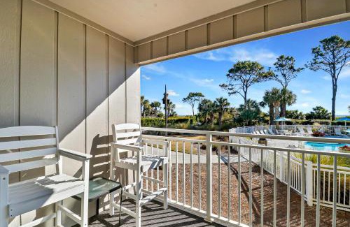 Hilton Head Island Apartment | Ocean Dunes Villas #111, Beach Condo in Coligny Beach, 43 S Forest Beach Dr, Hilton Head SC, Oceanfront condo, Heated Pool, By Vacation Rental HHI