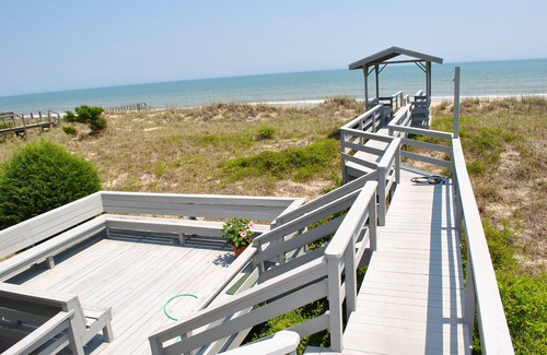 North Litchfield Beach House | Oceanfront home with private beach walkway with deck & gazebo located at North Litchfield Beach.
