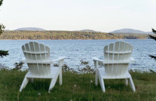 Lamoine Beach Cottage | Oceanfront-shore access-fire pit evenings-Acadia NP Mountain views