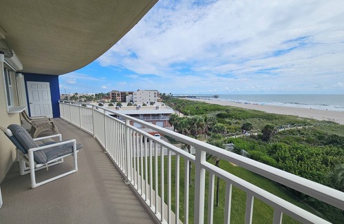 Avon By The Sea Condo | Oceanfront Top Floor Direct Views of Cocoa Beach, the Pier and Space Launches