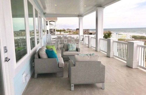 Ocean Isle Beach House | Oceanfront Wedding Friendly Heated* Pool Tiki Bar Elevator
