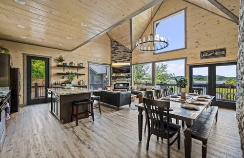 Sevierville Cabin | On the Rocks - Pool, Hot Tub and Private Dock!