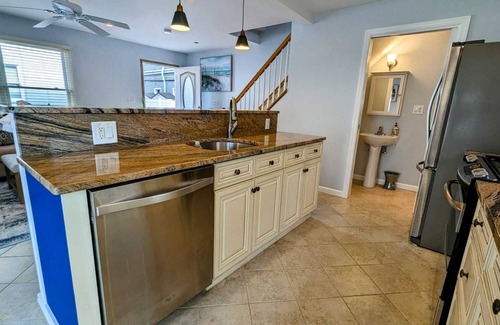 Ortley Beach House | ONE block from the beach. Outdoor lounge seating, perfect for entertaining!