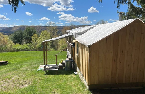 Unadilla Cabin | Our Rustic Serenity Camp is 190 sq ft and over looks the river valley.