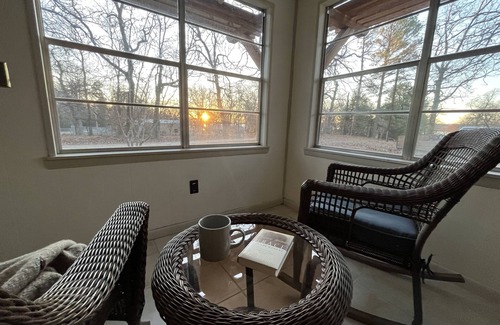 Hoyt House | Owl Hoot Lake Retreat- Dock, beach & wooded spring/summer haven!