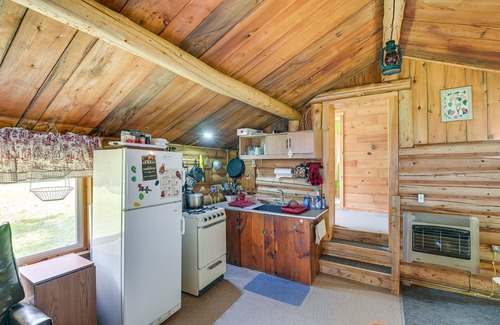 Island Falls Cabin | Peaceful Lakefront Cabin Getaway: Dock, Fire Pit!