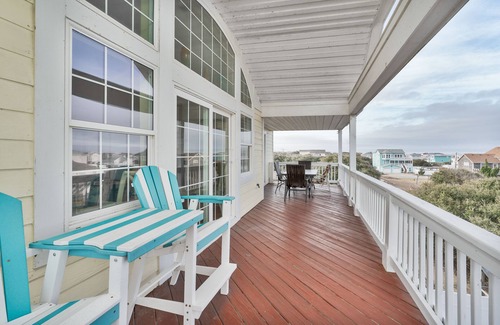 Sea Scape House | Pet-friendly Kitty Hawk home with private heated pool, volleyball court, and more