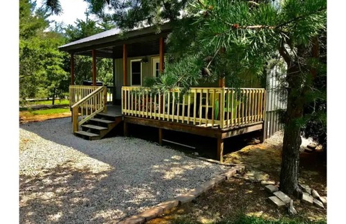 Westphalia Cabin | Pet friendly Teal Cabin Goose Pond Cabin Rentals