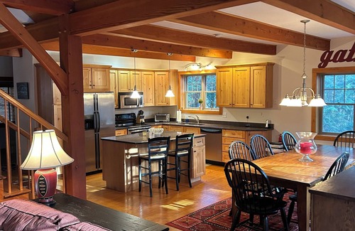Ludlow House | Pet Friendly Timber Frame Home in a True Vermont Setting, Deck with New Hot Tub,