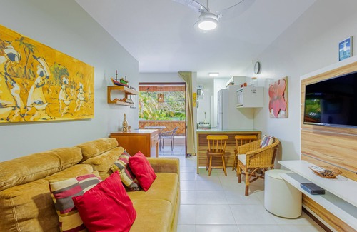 Praia do Forte Apartment | PF63 Lindo Quarto e Sala -Praia do Forte
