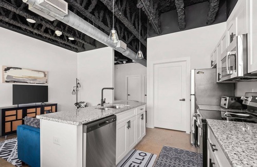 Nashville Condo | Plus One - Pet Friendly ~ Unique Reclaimed Commercial Space ~ 8 Min to Downtown