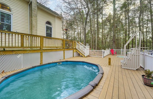 East Stroudsburg House | Poconos Family Home by Stream w/Hot Tub!