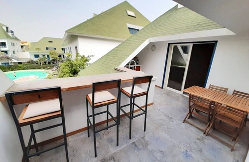 Santa Maria Apartment | Pool house with 2 balconies, next to the beach!