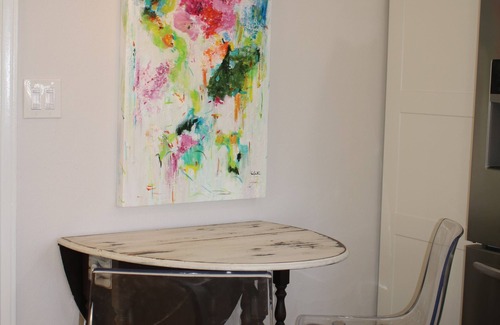 St. Pete Beach Apartment | Poolside on first floor with workspace and updated kitchen