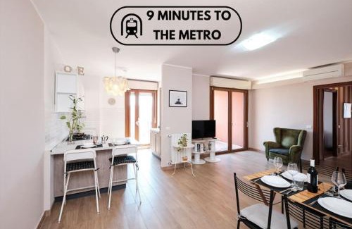 Zona IV Casal Boccone Apartment | Porta di Roma, Moderno Luminoso con Wi-Fi e AC
