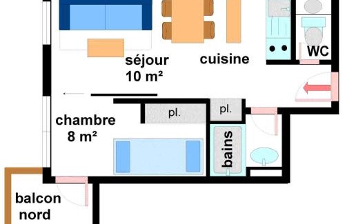 Lanslevillard Apartment | PPB011 Appartement 4 pers - Résidence au pied des pistes - FR-1-508-141