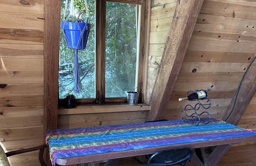 Brookings Cabin | Private Aframe cabin on 17acres of the Chetco River