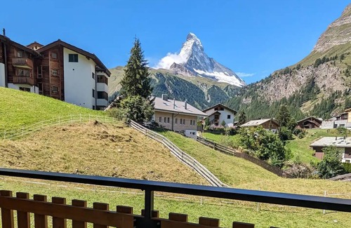 Zermatt Apartment | Private balcony with views to the Matterhorn
