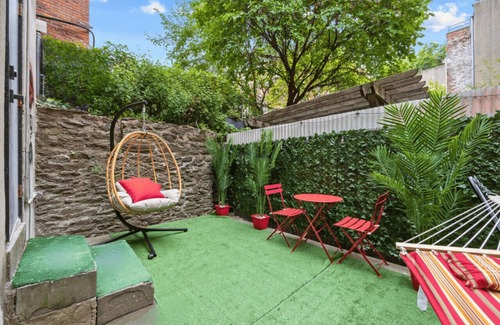 Upper Manhattan Apartment | Private Garden Getaway: Cozy & Chic , Near Subway