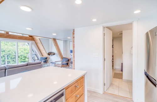 South Beach House | Private, Gorgeous Retro Style A-Frame is Steps from the Beach Near Newport!