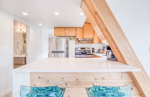 South Beach House | Private, Gorgeous Retro Style A-Frame is Steps from the Beach Near Newport!