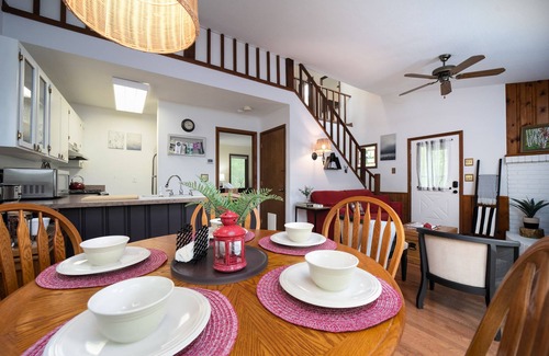 Waynesville Cottage | Private Mtn Retreat, 2 suites, firepit, fireplace, gamerm, deck, on paved road.