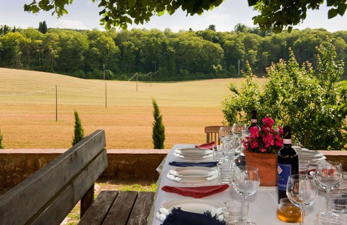Simignano Villa | Private Villa with hot tub, WIFI, private pool, A/C, TV, patio, panoramic view, close to Siena