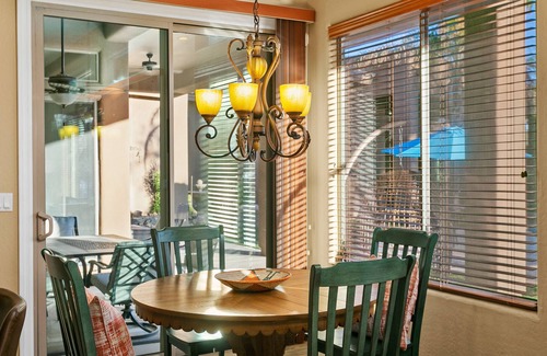 Desert View Village House | Quailbrush paradise with private pool, pool spa, alfresco dining & fireplace
