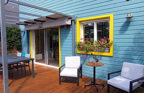 Plomeur House | Quiet new wood house Near beaches, Surf Spa Pool Terrace