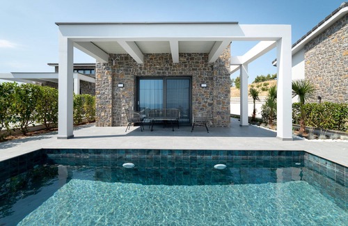 Paliouri Villa | R 1296 Kyros Villa with Private Pool With Safe Deposit Box, All day Pool Snack Bar & Playground