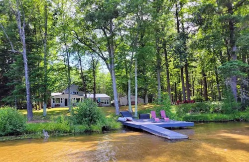Rapid City Cottage | Rapid River Retreat riverfront close to Torch Lake