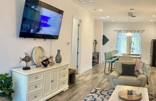 Palm Harbor House | Relaxing Beach Style Home with Heated Saltwater Pool in Crystal Beach