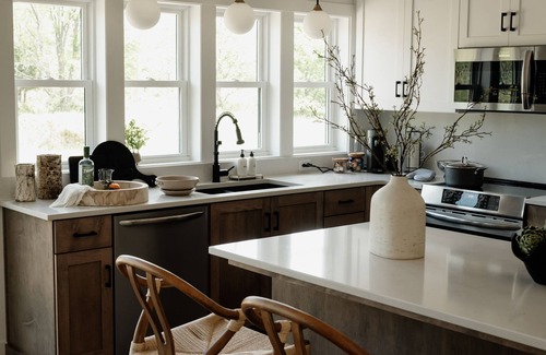 Egg Harbor House | Retreat Azure with Outdoor Hot tub - Mins to Egg Harbor Marina