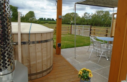 Ferrensby House | retro 70,s bedford camper with own hot tub , sauna and pool by reservation