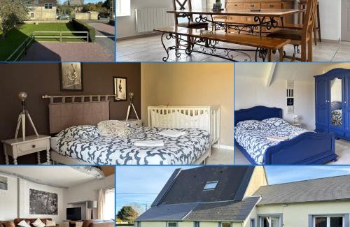 Sainte-Honorine-des-Pertes House | Rivage Maison spacieuse 10 p 5 chambres 2 sdb 2 WC tout confort avec jardin, belle terrasse aménagée, parking privatif, à 3km d'Omaha Beach et Port en Bessin