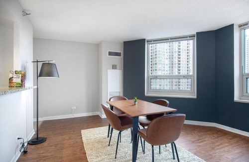Rush and Division Apartment | River N 1BR w Gym WD nr Mag Mile CHI-86