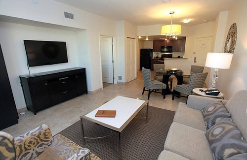 Enterprise Apartment | Romantic 1-bedroom Luxury Condo w/hot tub, kitchen, washer/dryer.