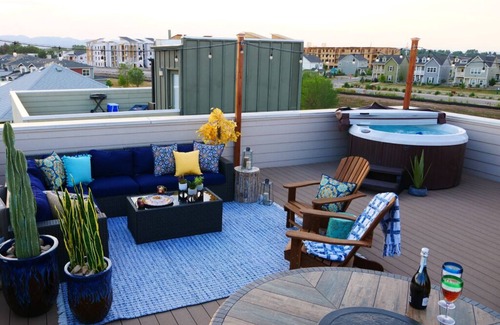 Old Town North House | Rooftop Oasis, with Hot Tub and Mtn Views in Old Town Fort Collins!