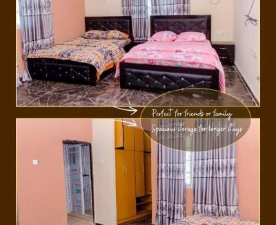 Benin City Apartment | Royal Guests Holiday Lets - A Modern 2-Bedroom Apartment with balcony, 24H CCTV, perfect for families, business or leisure