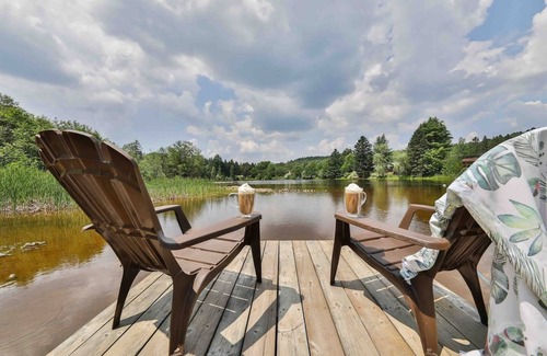Saint-Alphonse-Rodriguez Ski Chalet | Rustic wooden chalet | Lake | Fireplace | Nature
